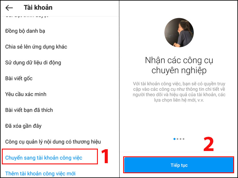 Cách chuyển tài khoản Instagram cá nhân sang doanh nghiệp