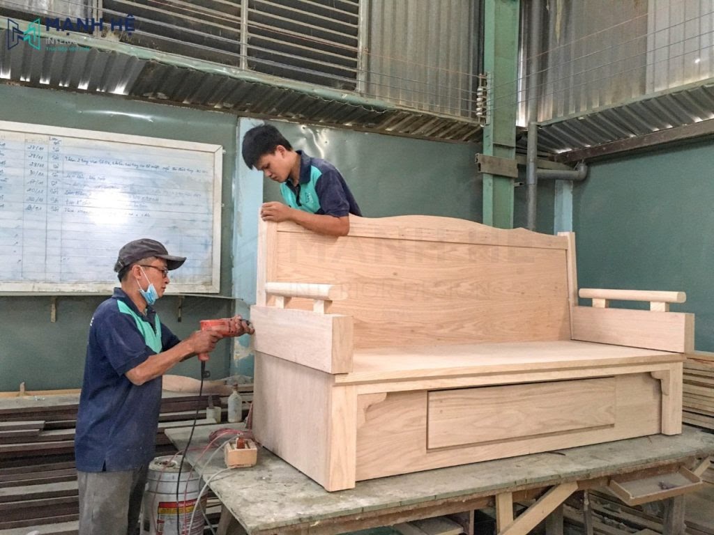 Xưởng sản xuất ghế sofa giường của Mạnh Hệ